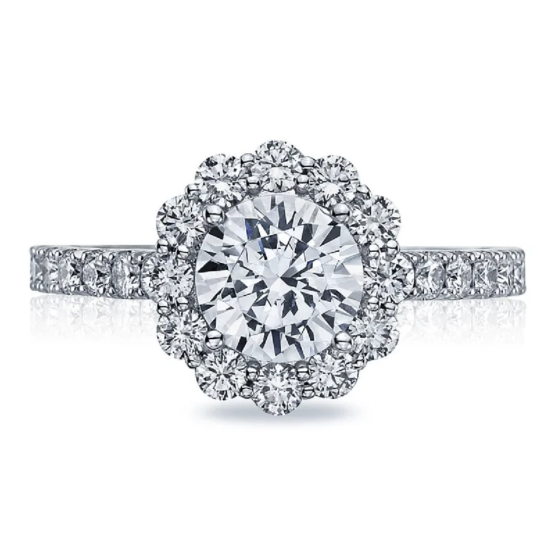 Tacori Full Bloom Platinum Diamond Semi Mount 37-2RD7