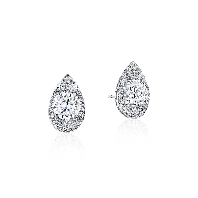 Women’s bohemian earrings-TACORI Bloom | Pear Bloom Diamond Earring FE811RDPS5