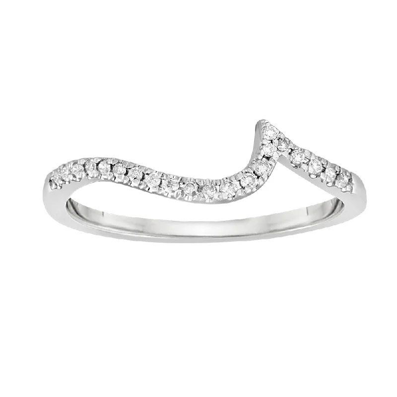 14k White Gold 0.10cttw Diamond Band BLISS7-W-Size 9