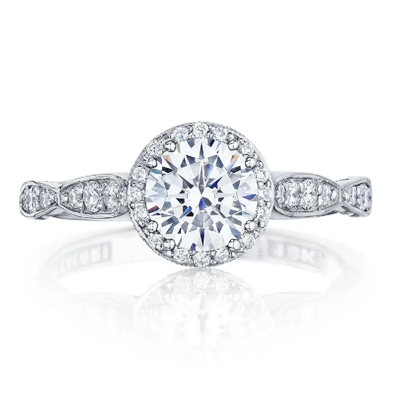 Tacori Dantela Platinum Diamond Semi Mount 39-2RD6