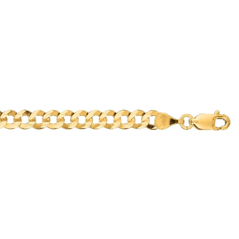 14kt 22" Yellow Gold Diamond Cut Comfort Curb Chain with Lobster Clasp CC120-22