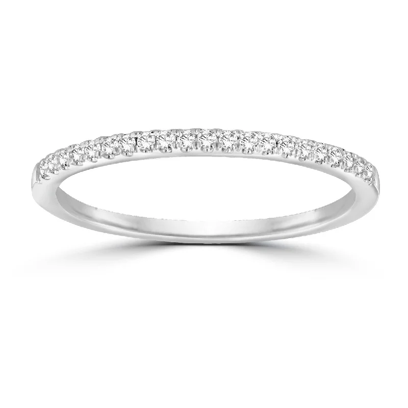 14k White Gold 0.10cttw Diamond Band BLISS9-W-Size 5