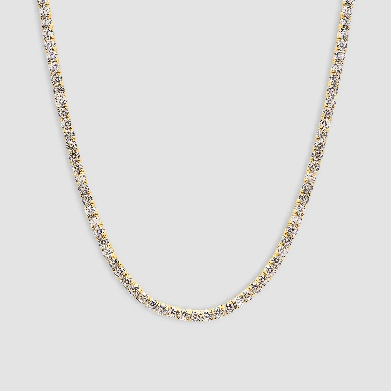 Women’s gold chain necklaces-Tennis Chain - 4mm