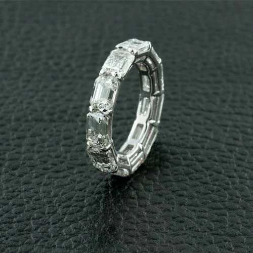 Emerald cut Diamond Eternity Band