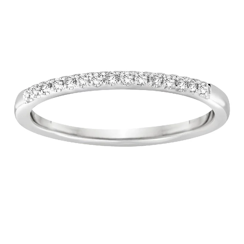 14k White Gold 0.10cttw Diamond Band BLISS14-W-Size 8.5