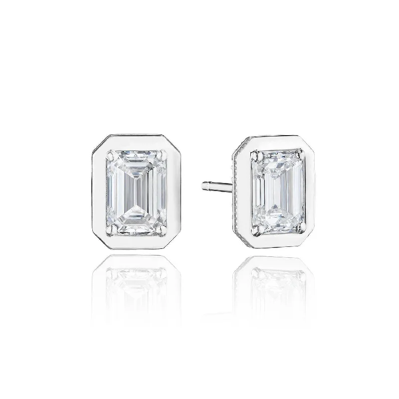 Women’s sapphire earrings-TACORI Allure | Emerald Diamond Stud Earring - 2.07ct FE823EC7X5LD