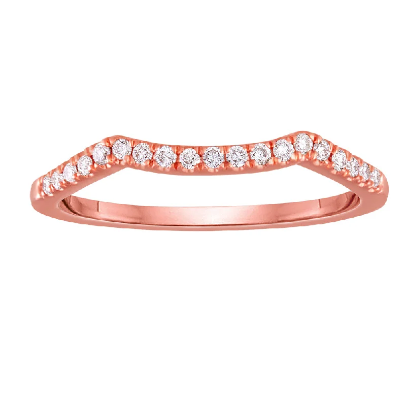 14kt Rose Gold 0.13CT TW Matching Diamond Band  - BLISS6-W-Size 9