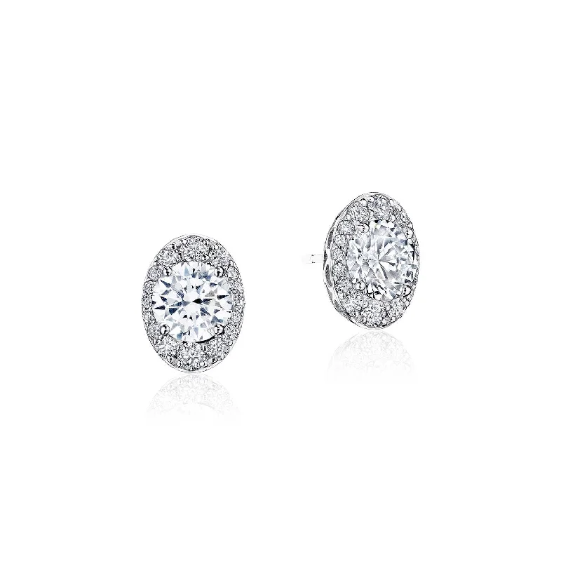 Women’s infinity earrings-TACORI Bloom | Oval Bloom Diamond Earring FE811RDOV6