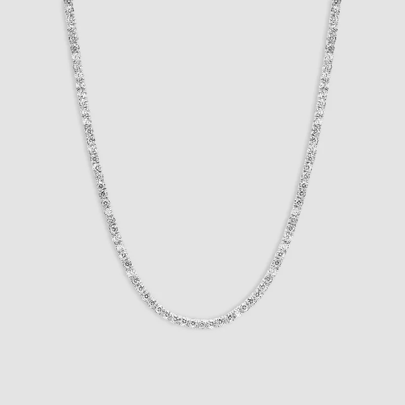 Women’s contemporary necklaces-Sterling Silver Tennis Chain - 4mm