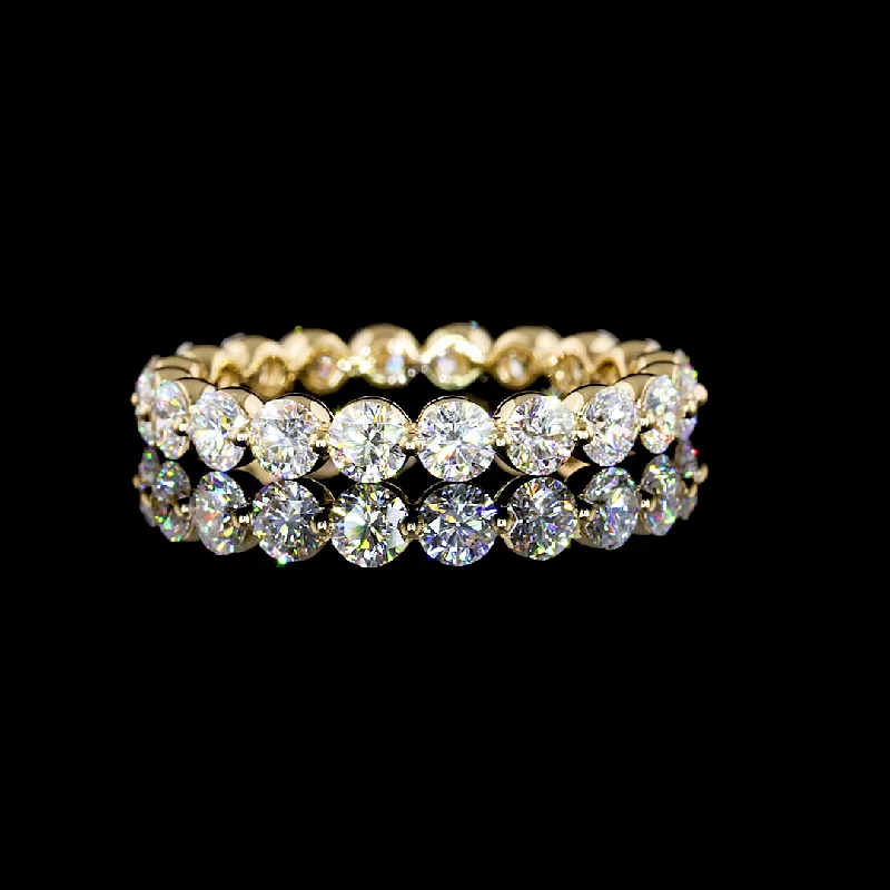 18K Yellow Gold Lab Grown Round Diamond Eternity Band 1.89CTW EB976