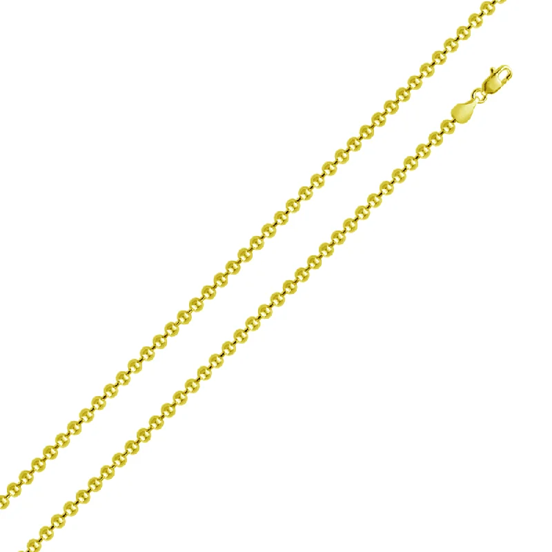 Women’s gold and silver necklaces-Gold Plated Bead 150 Chain 1.5mm - CH112 GP