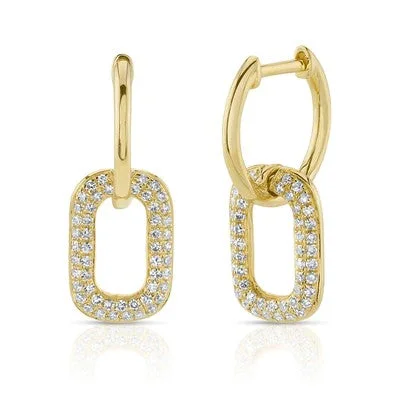 Women’s hand-crafted earrings-0.23CT DIAMOND PAVE EARRING