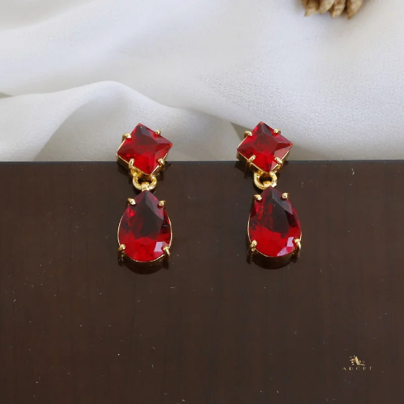 Women’s classic earrings-Ashvi Diamond And Drop Glossy Earring