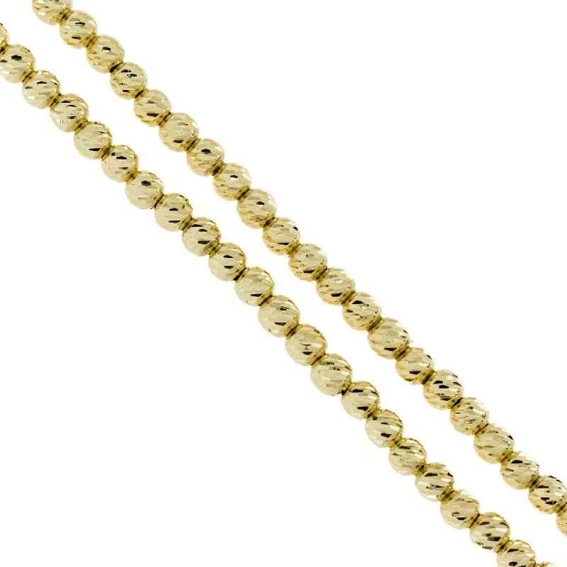 Women’s diamond solitaire necklaces-20" Add a Bead Chain in 14K Yellow Gold - 15.1 grams