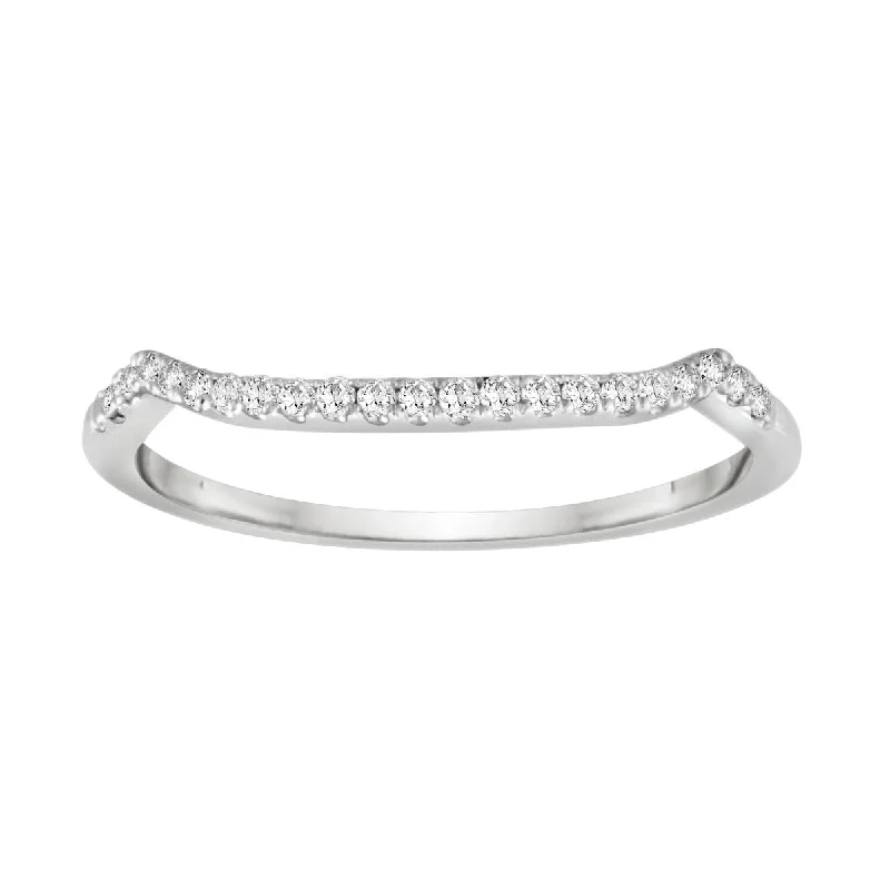 14k White Gold .10cttw Diamond Band BLISS3-W-Size 8.5