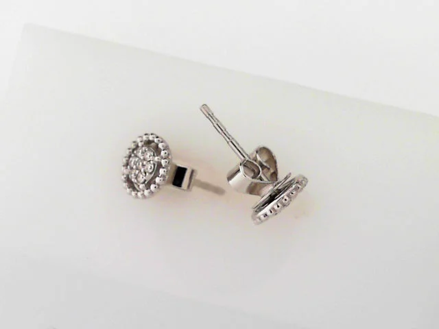 Women’s round stud earrings-Diamond Earring