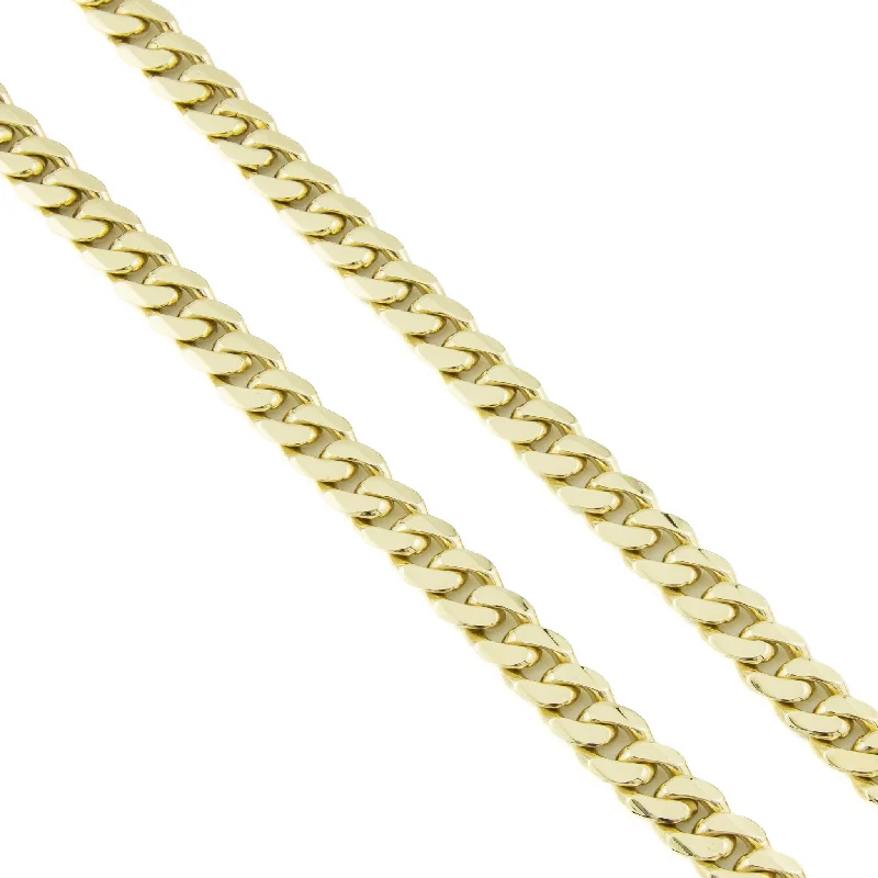 Women’s elegant necklaces-8.5mm Wide Solid Cuban Link 20" Chain in 14K Yellow Gold - 92.7 grams