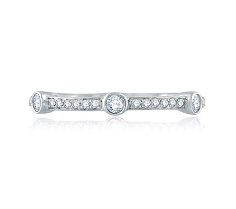 Eternity Band With  Bezel Set Diamonds