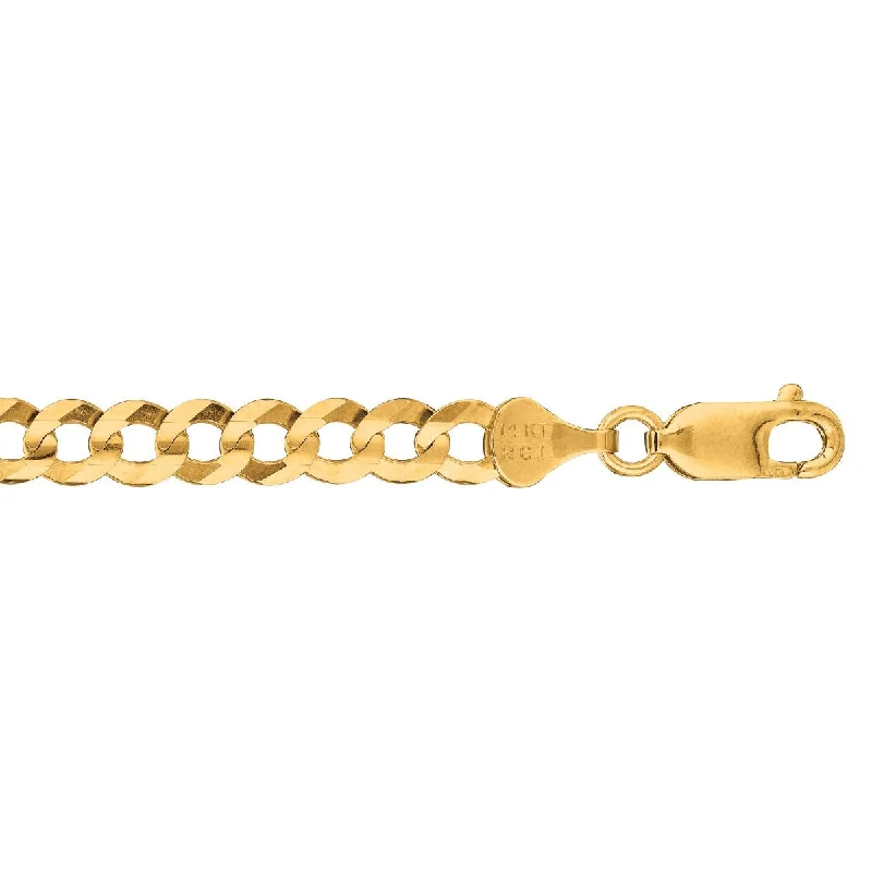 10K 22" Yellow Gold Diamond Cut Comfort Curb Chain with Lobster Clasp 150CC-22