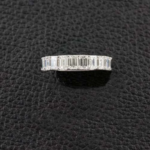 Emerald cut Diamond Band