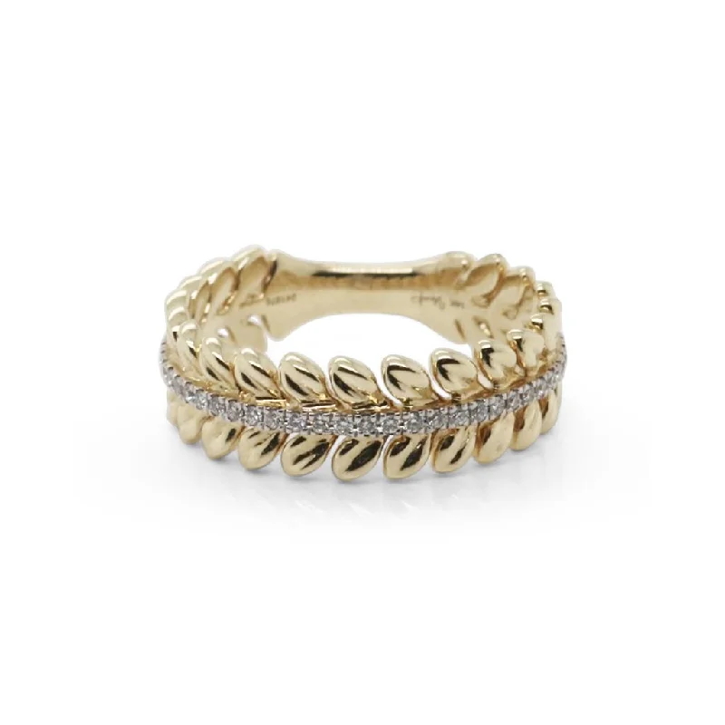 Uneek "Venice" Stackable Diamond Band in 18K Yellow Gold