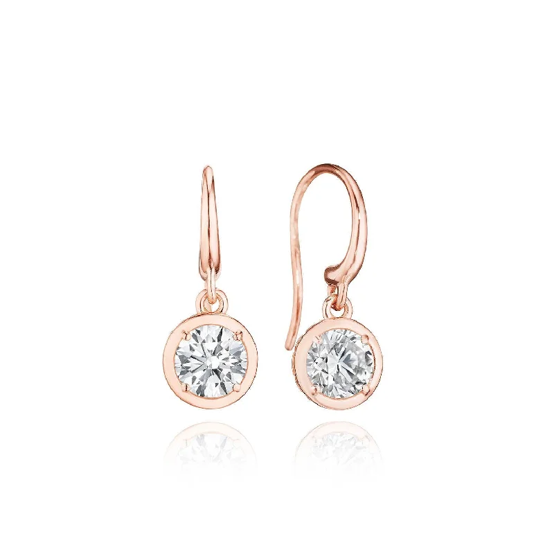 Women’s silver stud earrings-TACORI Allure | Diamond French Wire Earring - 1ct FE824RD5LDPK