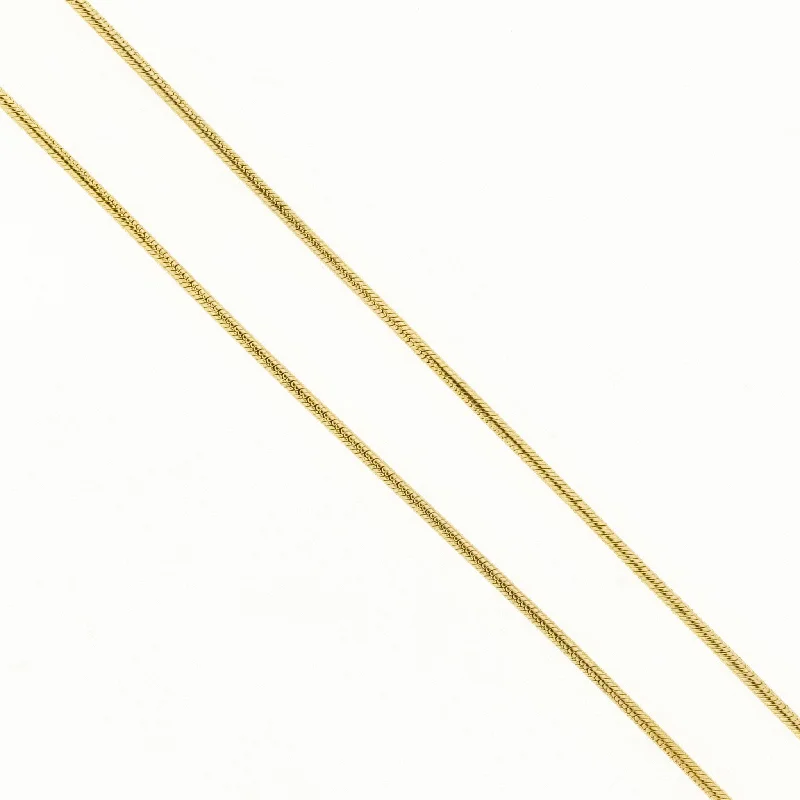 Women’s tribal necklaces-0.95mm Wide Snake Link 16" Chain in 14K Yellow Gold