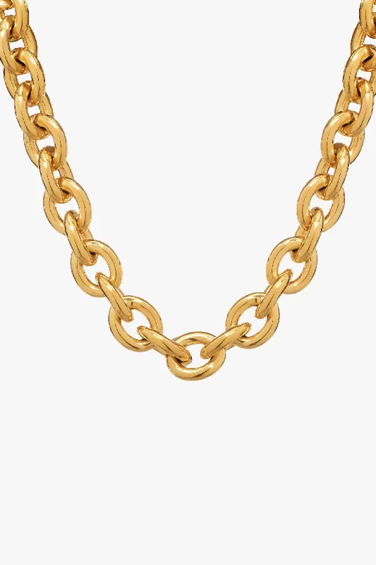 Women’s rose gold necklaces-Raya Chunky Chain Gold