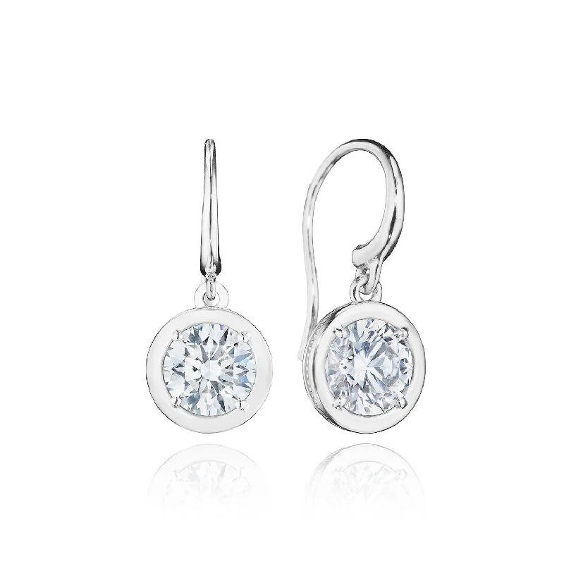 Women’s heart-shaped earrings-TACORI Allure | Diamond French Wire Earring - 2.08ct FE824RD65LD