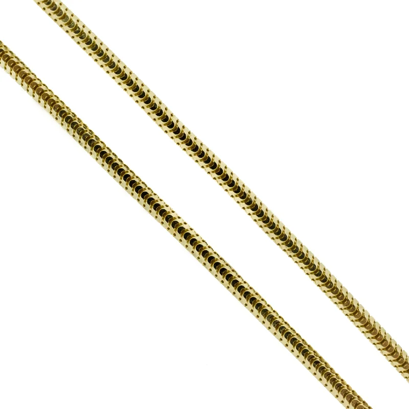 Women’s turquoise necklaces-1.8mm Wide Octagonal Snake Link 24" Chain in 14K Yellow Gold