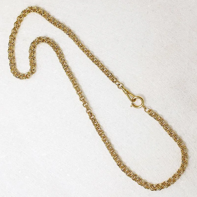 Women’s gold and silver necklaces-Bright & Shiny Double Rolo Married Chain by Ancient Influences