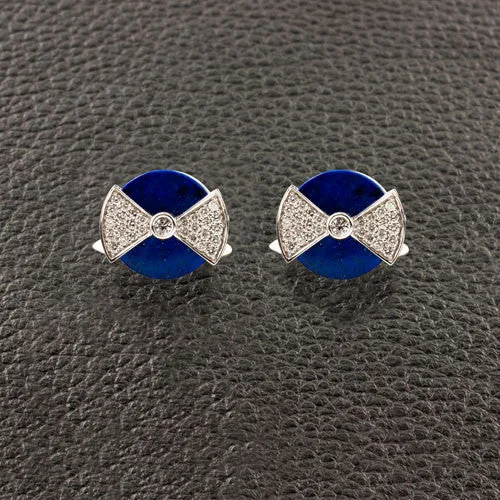 Lapis & Diamond Cufflinks