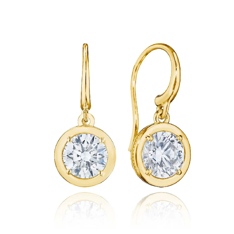 Women’s flower earrings-TACORI Allure | Diamond French Wire Earring - 3.08ct FE824RD75LDY