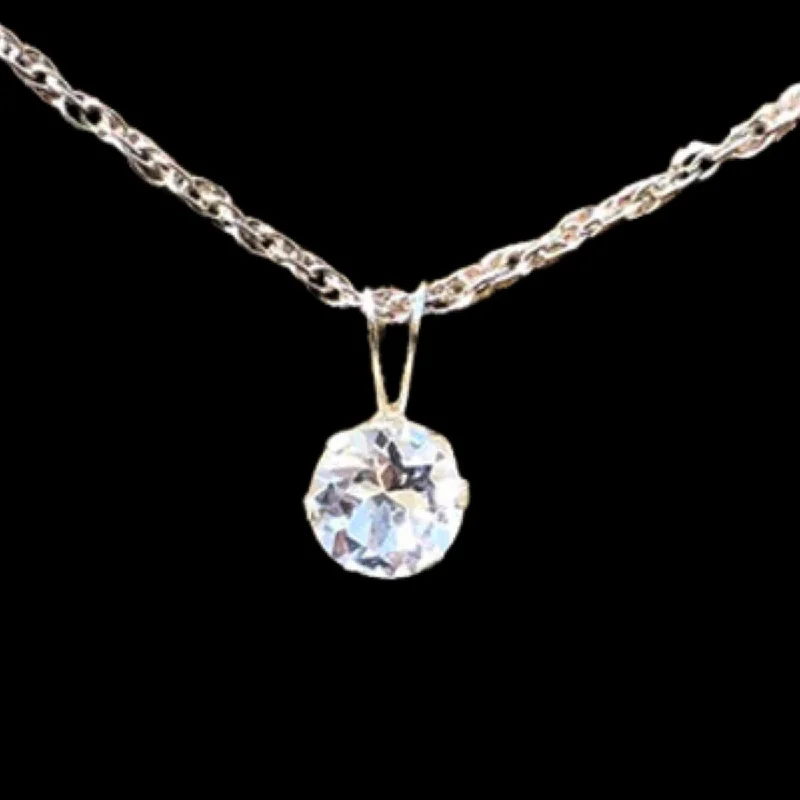 Women’s long pendant necklaces-6mm Cape May Diamond Pendant