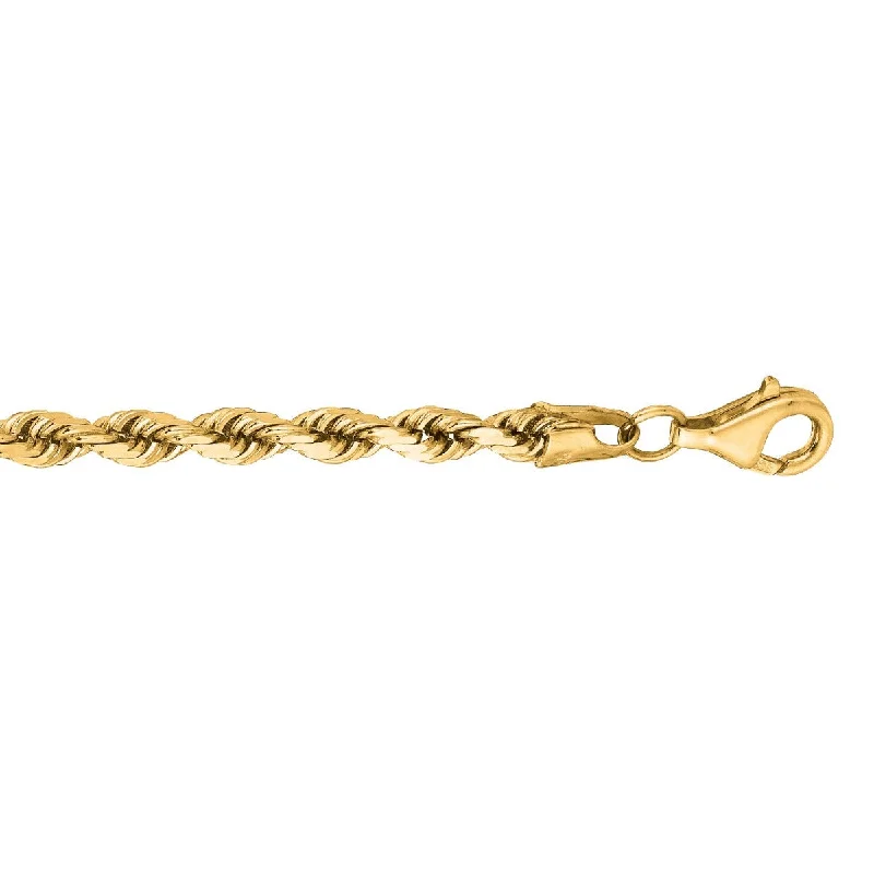 10K 22" Yellow Gold Shiny Solid Diamond Cut Royal Rope Chain with Lobster Clasp 030ROY-22