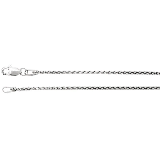 Women’s romantic gold necklaces-Sterling Silver 1.28mm Wheat Chain w/ Lobster Clasp - Various Lengths