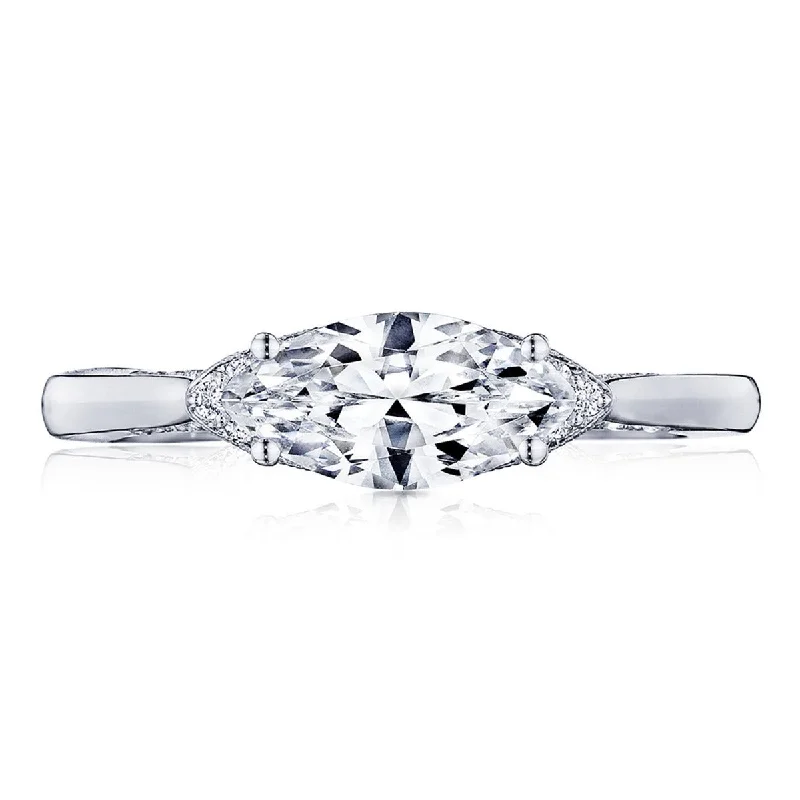 Simply Tacori 18K White Gold Diamond Semi-Mount 0.09ctw 2654MQ10X5W