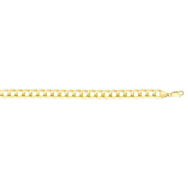 Women’s two-tone necklaces-14kt Gold 26" Yellow Finish Polished Curb Link Comfort Curb Chain with Lobster Clasp CC280-26