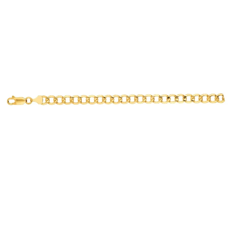 14kt 20" Yellow Gold Diamond Cut Curb Lite Chain with Lobster Clasp LCRB140-20