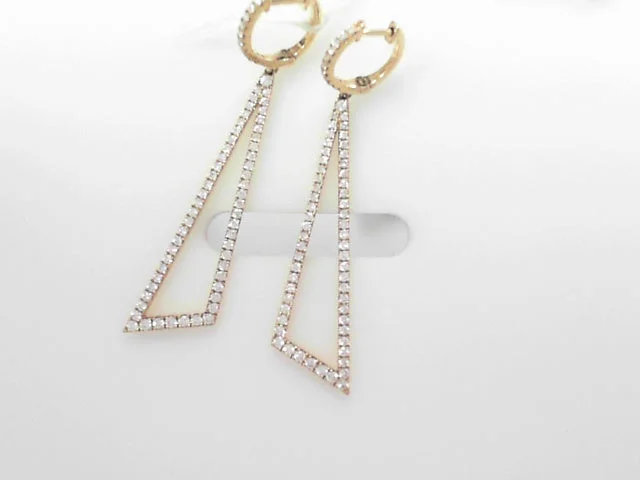 Women’s gold stud earrings-Diamond Earring