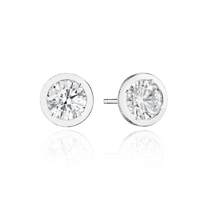 Women’s pearl drop earrings-TACORI Allure | Round Diamond Stud Earring - 2.08ct FE823RD65LD