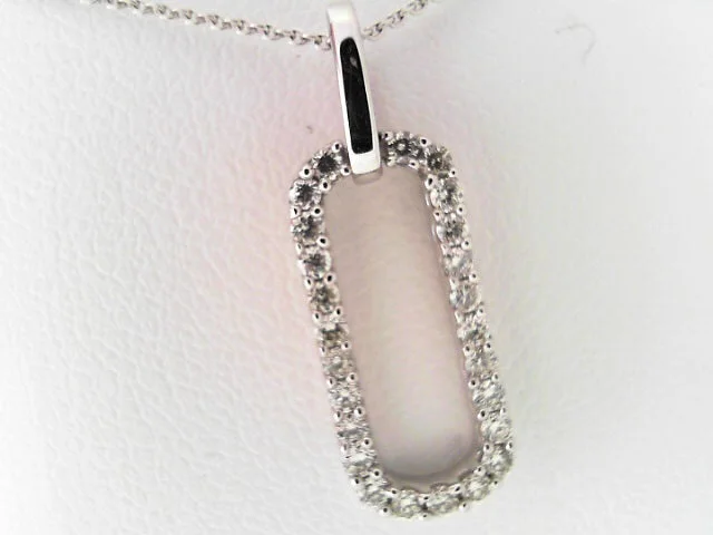 Women’s casual chain necklaces-P DIA 1/4CT & CHAIN WG