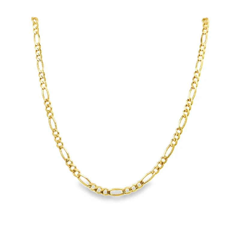 Women’s birthstone necklaces-Figaro Chain in Yellow Gold