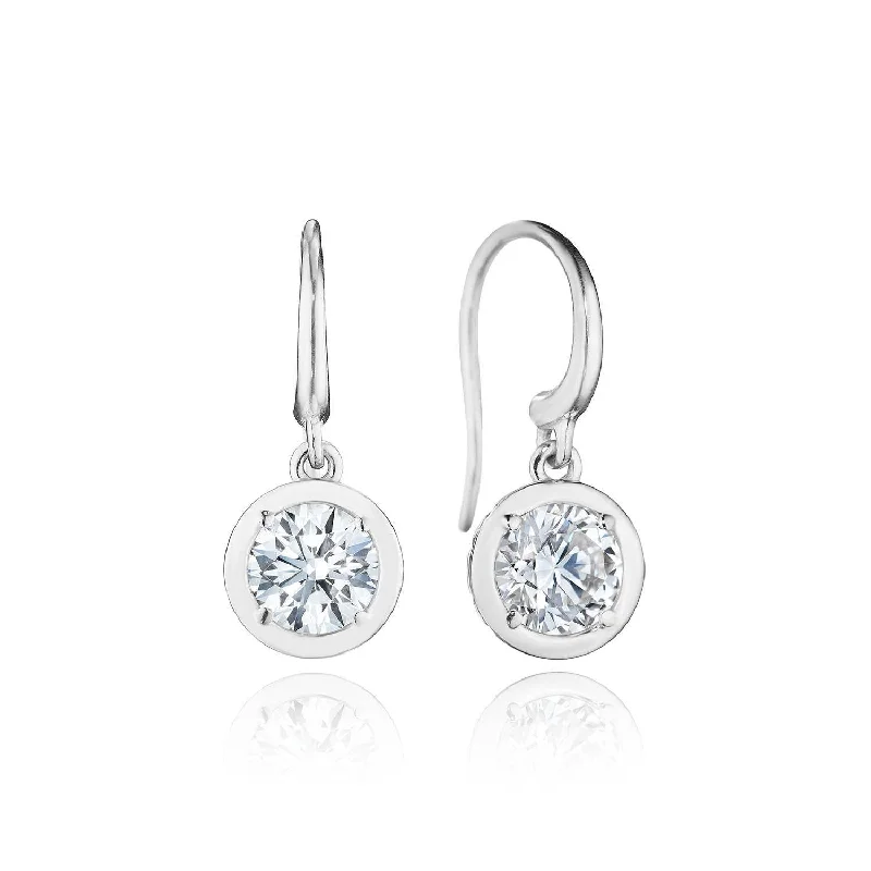 Women’s silver hoop earrings-TACORI Allure | Diamond French Wire Earring - 1.5ct FE824RD6LD