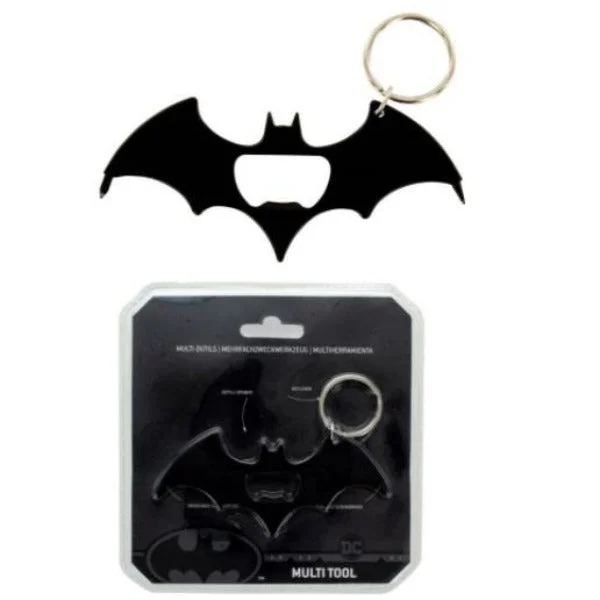 Women’s pendant necklaces-Batman Logo Multi-Tool Bottle Opener Keychain with Screwdriver