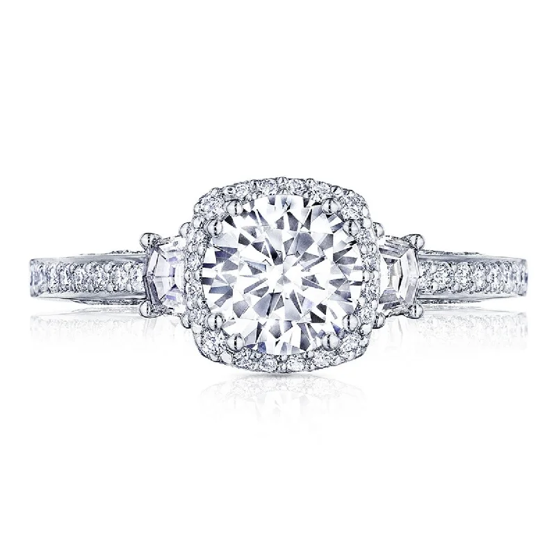 Tacori Dantela 18K White Gold Diamond Semi Mount 2662CU65W