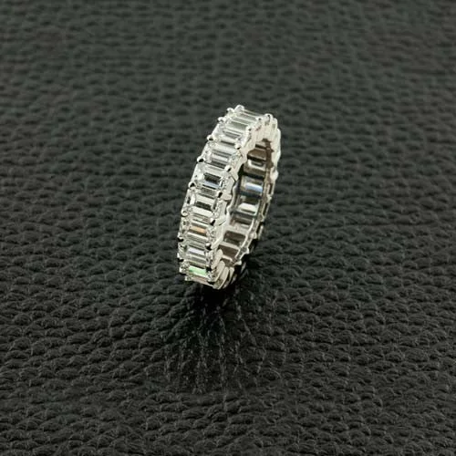 Emerald cut Diamond Eternity Band