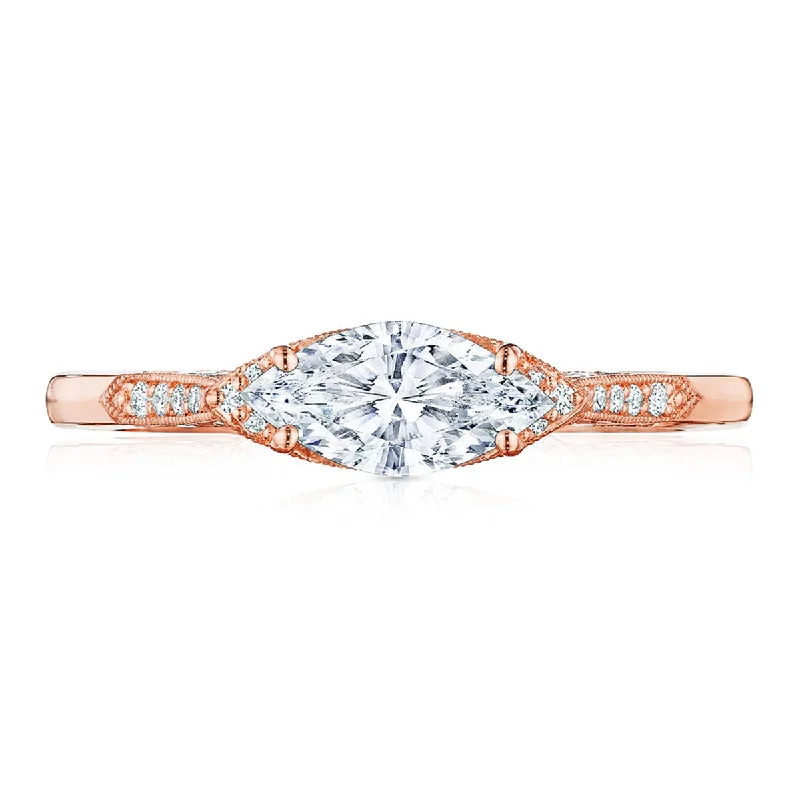 Simply Tacori 18K Rose Gold Diamond Semi Mount 2655MQ9X45PK