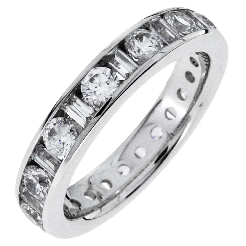 Just Perfect 2.00ct tw eternity channel set round and baguette diamond band SBVR-2.00ct