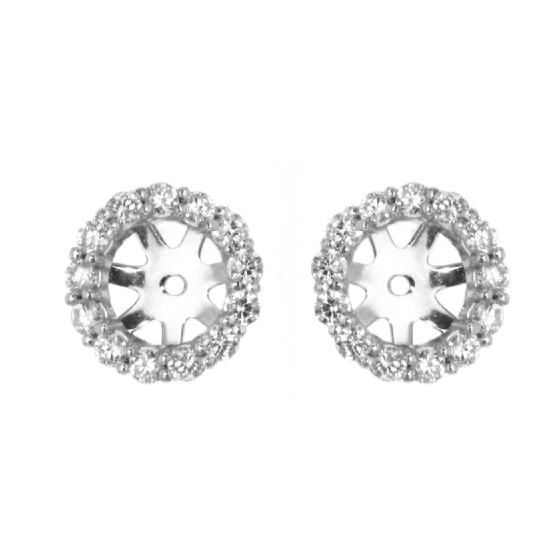 Women’s diamond hoop earrings-0.75 ctw Diamond Earring Jackets